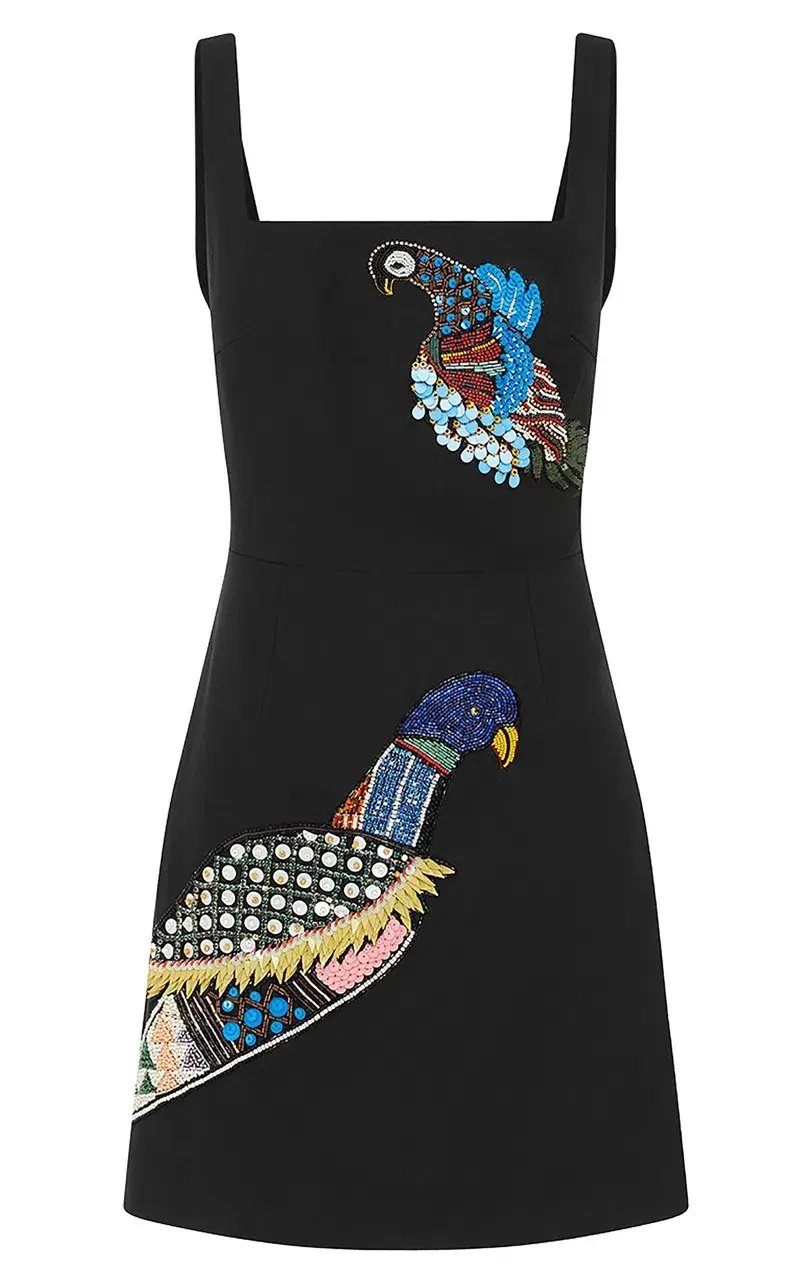 Alemais Rowena Beaded Mini Dress Black Size AU 8 photo 9
