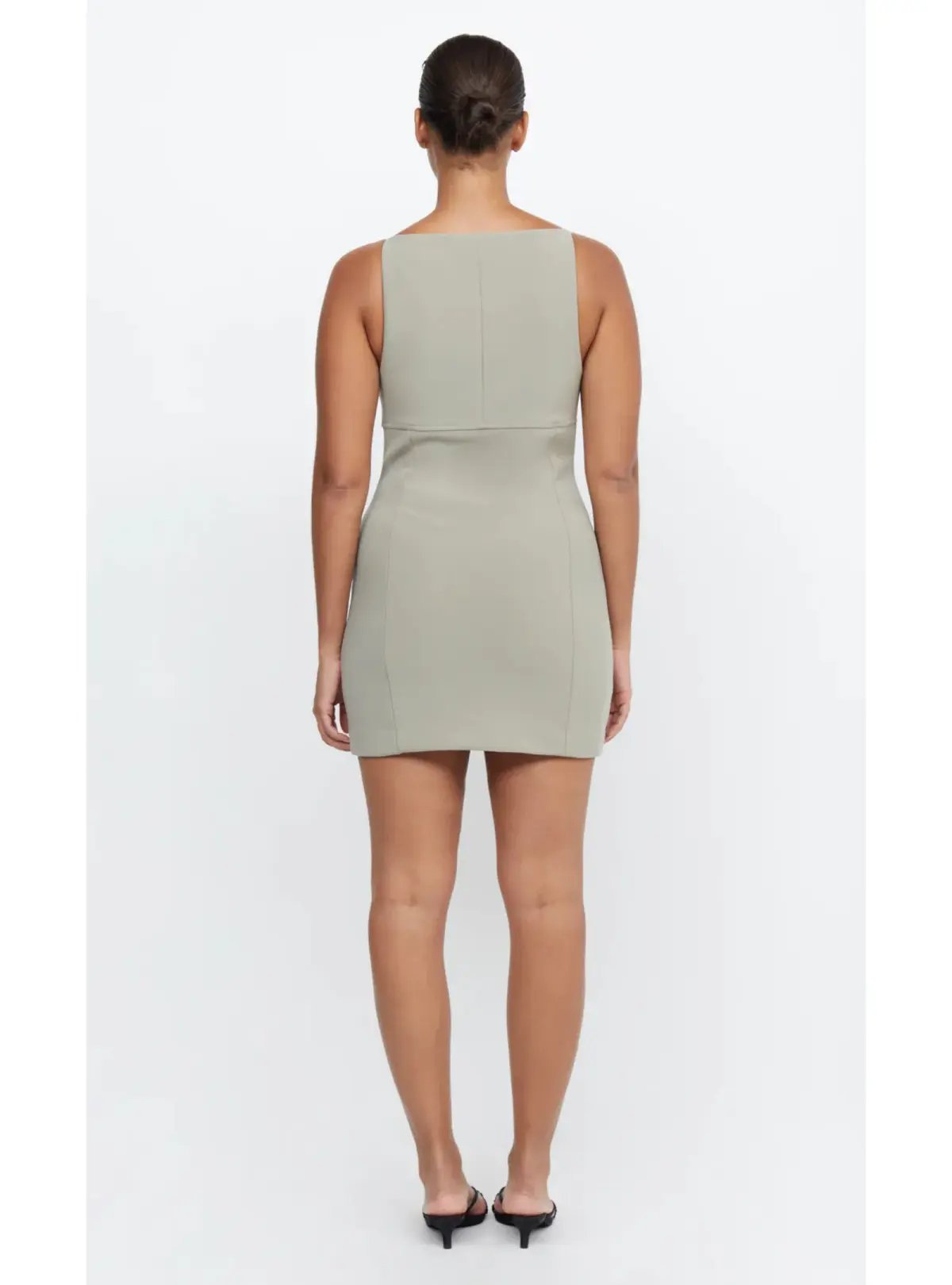 Bec & Bridge Marisol Mini Dress Silver Sage Size AU 14 photo 3