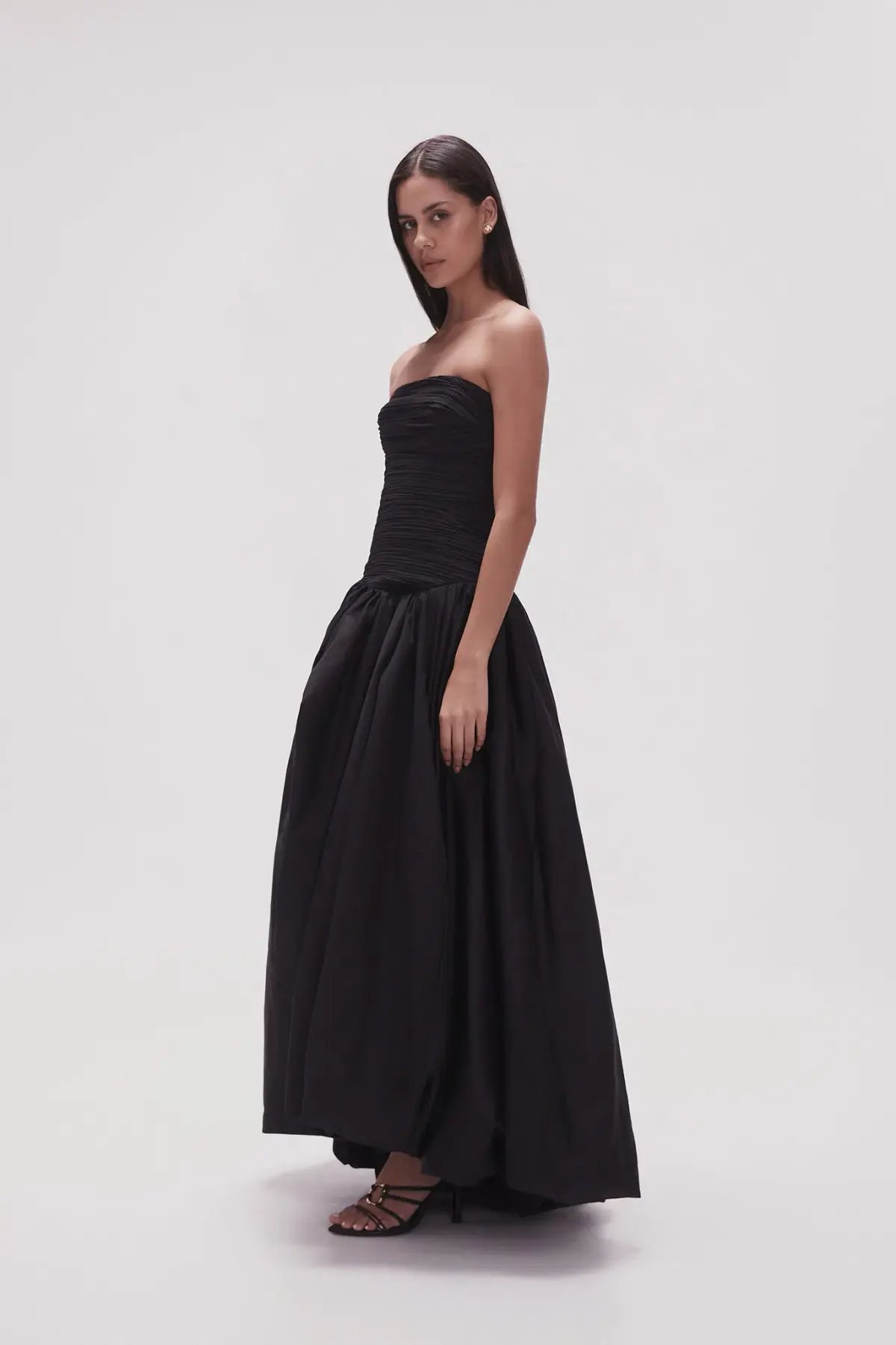 Aje Violette Bubble Hem Maxi Dress in Black Size 6 photo 2