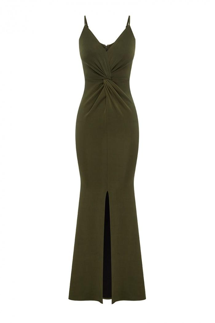 Sheike Gala Gown Khaki Size 8 photo 2