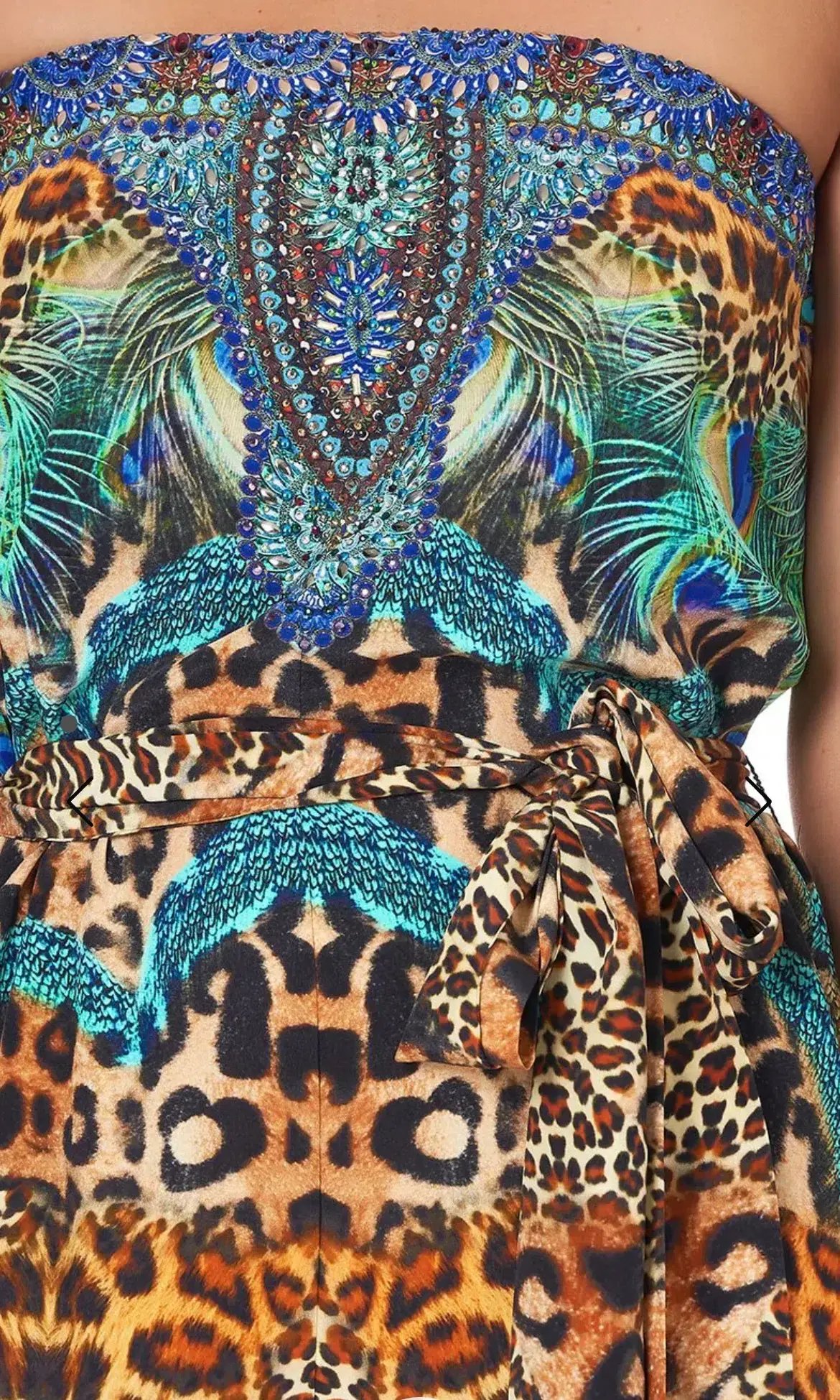 Camilla Mother Xanadu Tie Waist Strapless Jumpsuit Print Size XL photo 8