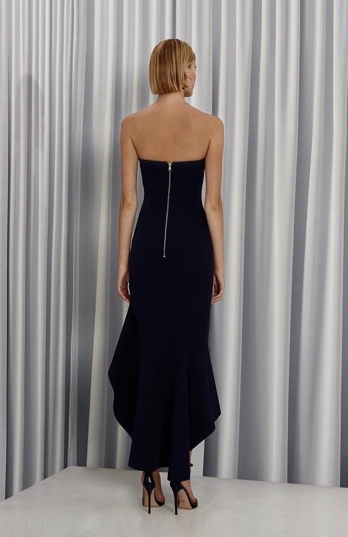 By Johnny Strapless Wave Gown - Black size 8 photo 2