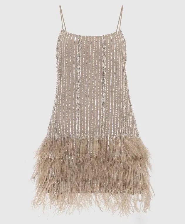 Rachel Gilbert Kenzi Mini Dress Nude Size 1 / AU 8 photo 3