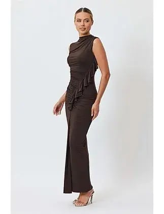 Bianca Bridgett AMARA MAXI DRESS Brown Size 12 photo 2