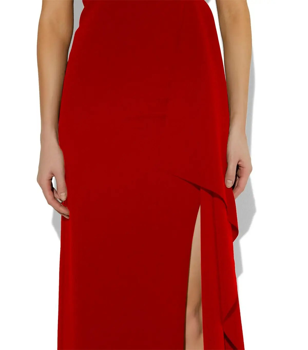 Montique Bella Stretch Crepe Maxi Gown Red Size AU 8 photo 4