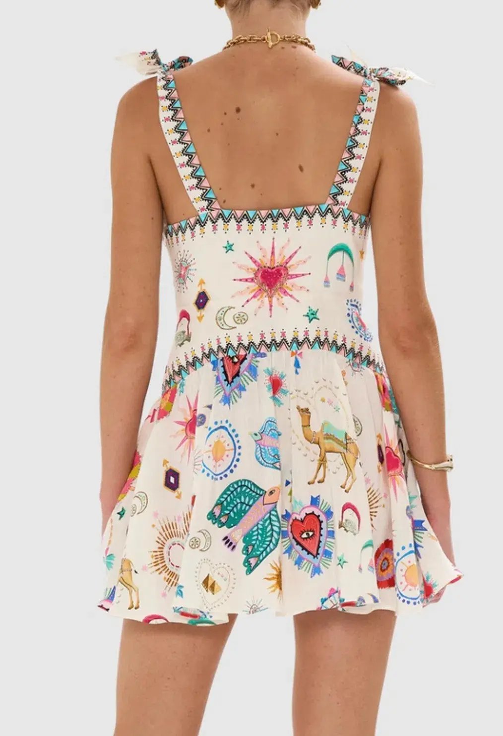 Camilla  Tie Shoulder Short Dress Living in Colour Size L / AU 14 photo 3