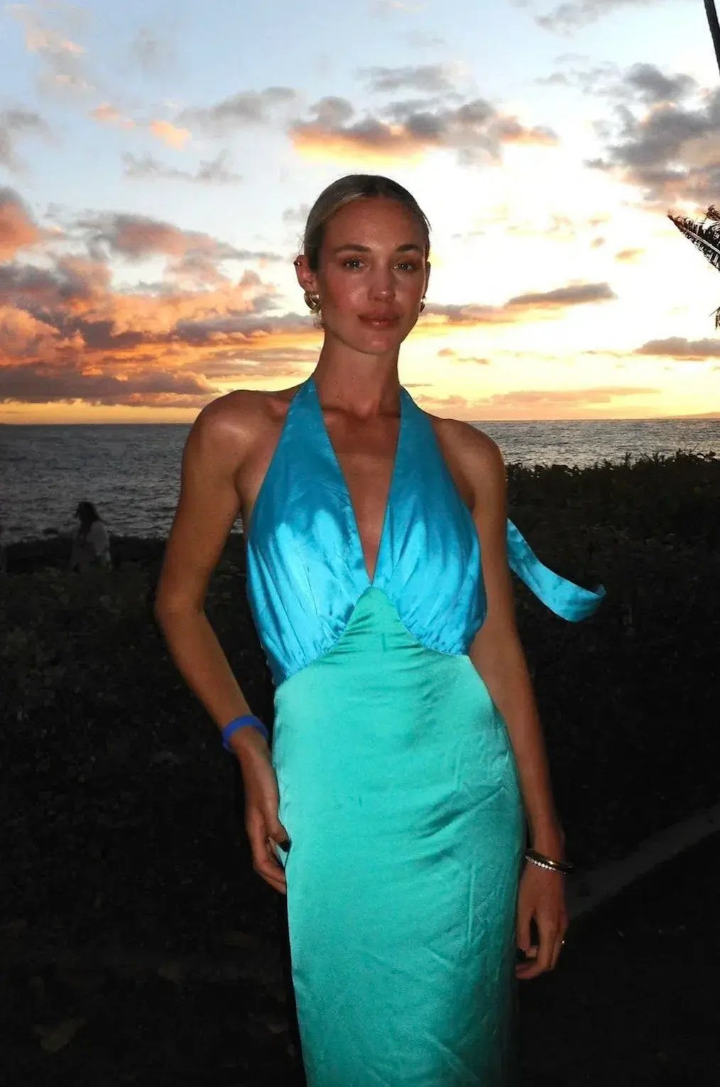 The Wolf Gang Oahu Slip Dress Aquamarine Size M / AU 10 photo 5