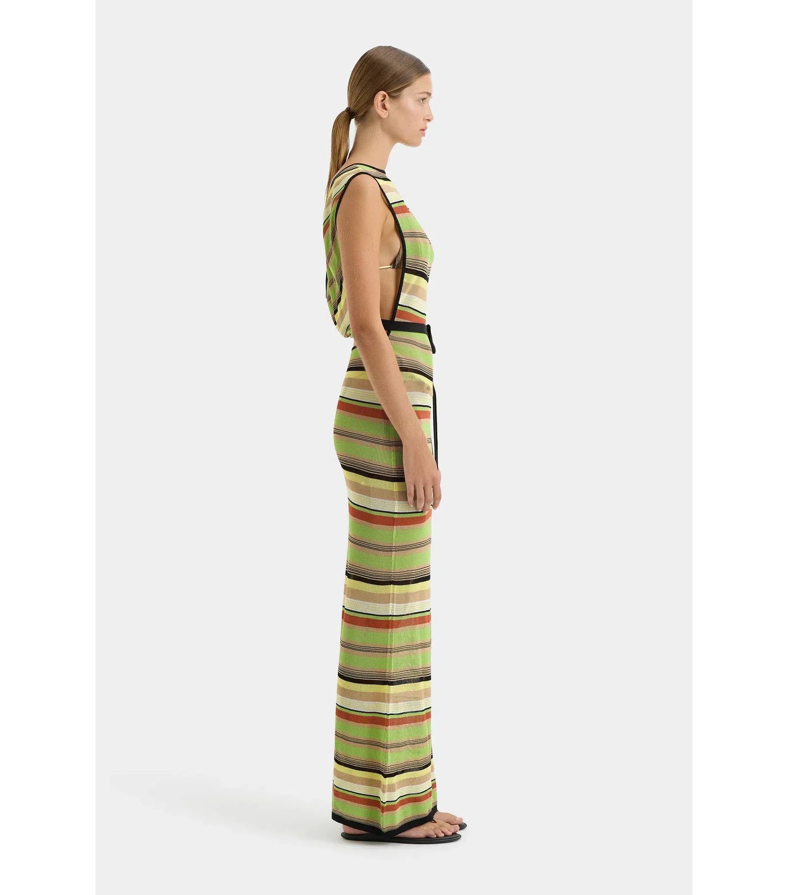 Sir The Label Coastline Tie Dress in Palm Stripe Size 2 / AU 10 photo 4