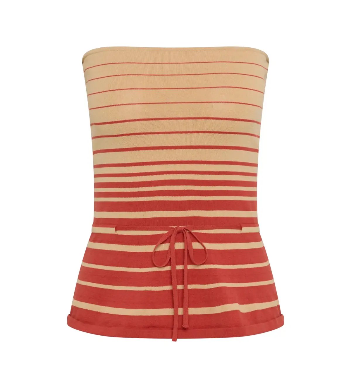 Faithfull the Brand Casia Top Citara Skirt Set in Accordion Stripe Amber Fawn Size 8 photo 4