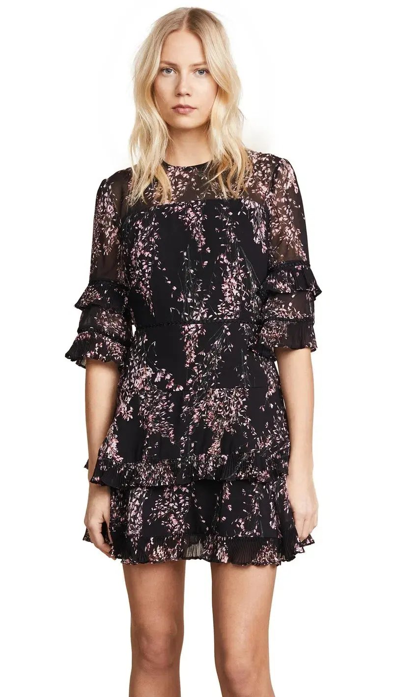 Keepsake the Label Light Up Mini Dress Floral Size 10 photo 3