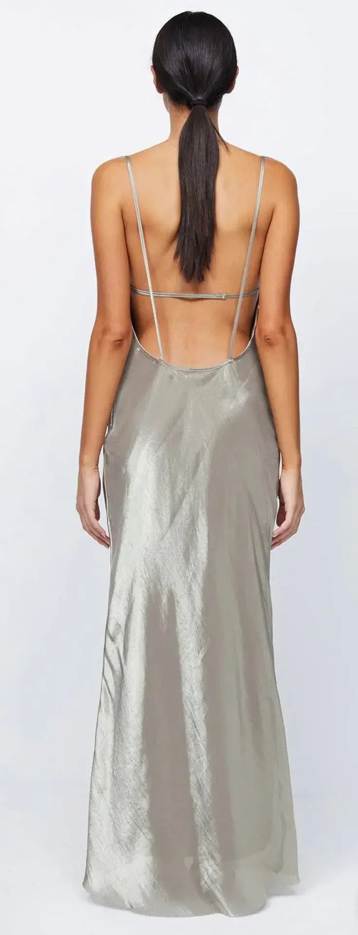 Bec & Bridge Fleur Maxi Dress Silver Size S / AU 8 photo 6