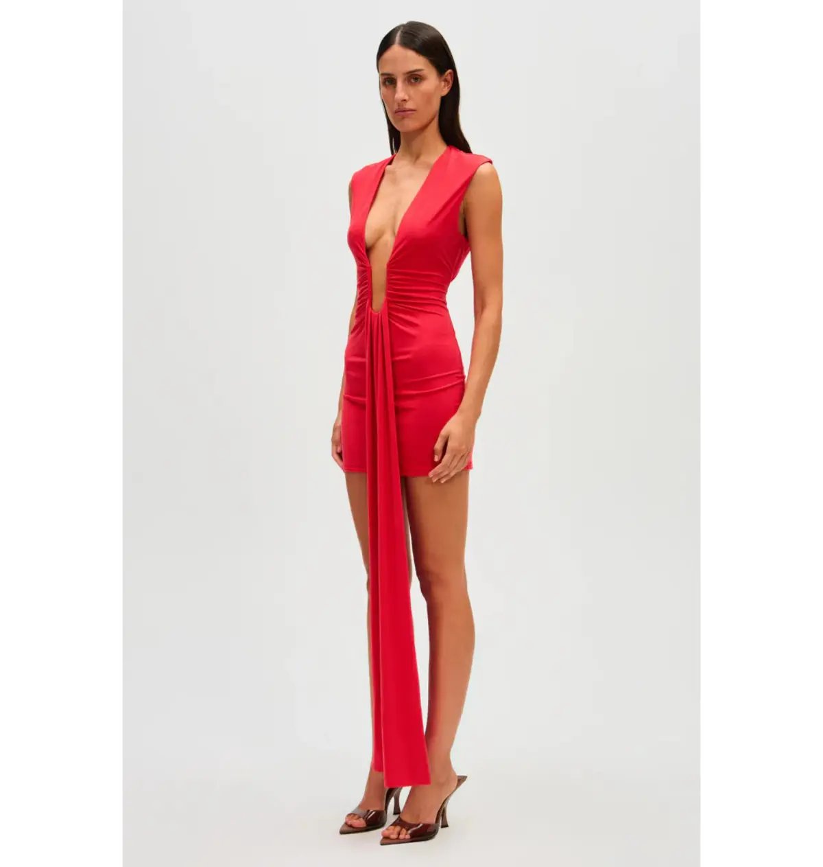 Misha Jennifer Cupro Mini Dress Red Size 8/S photo 2