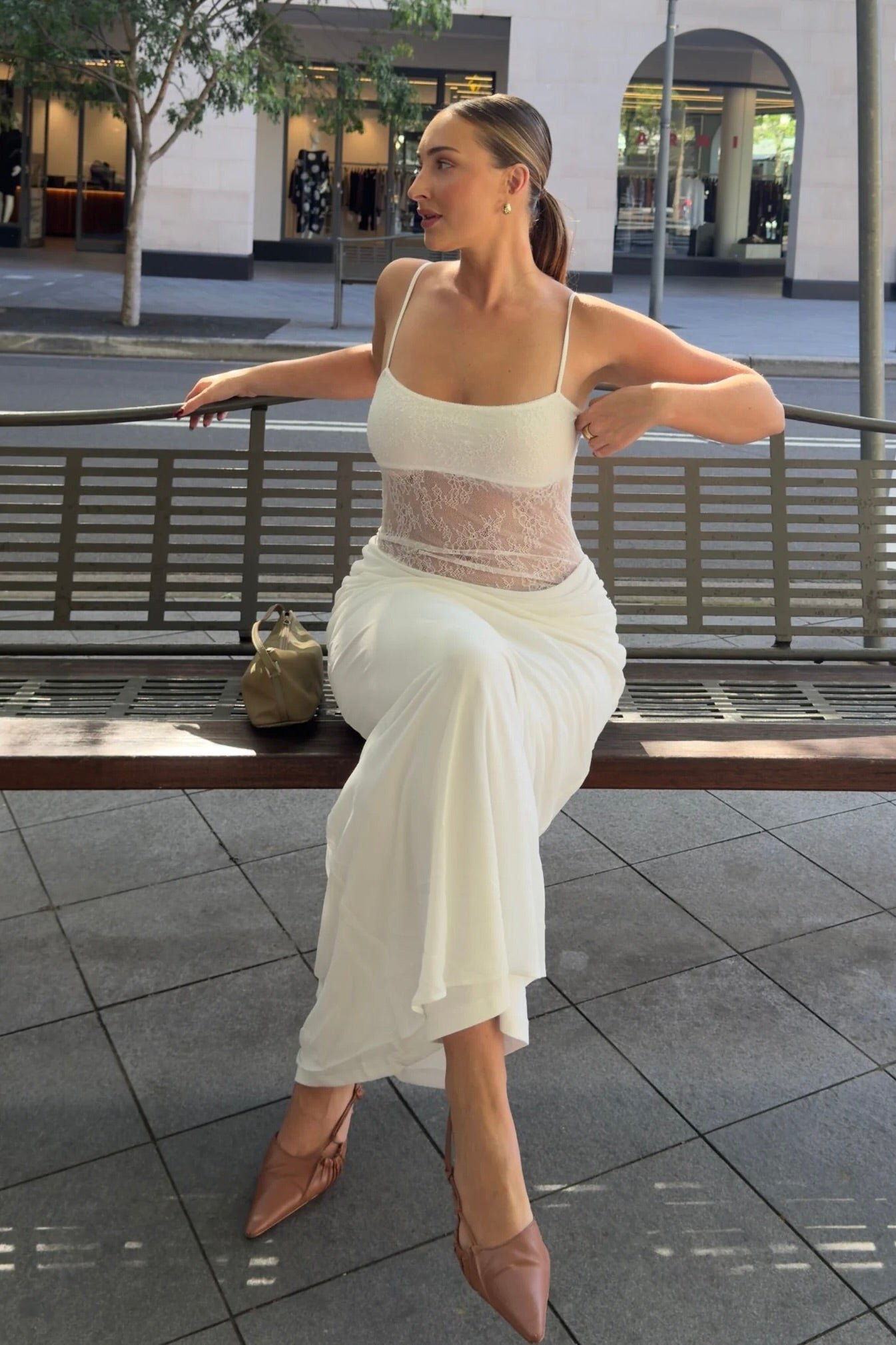 BENNI GABRIEL DRESS - WHITE photo 6