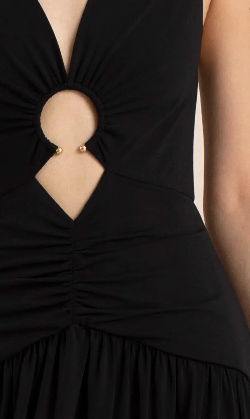 Bec & Bridge Lindsey V Maxi Dress Black Size 10 photo 2