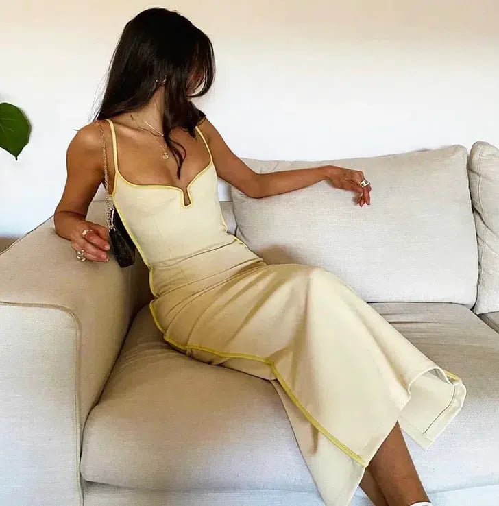 Paris Georgia Marlo Dress Yellow Size 6 photo 2