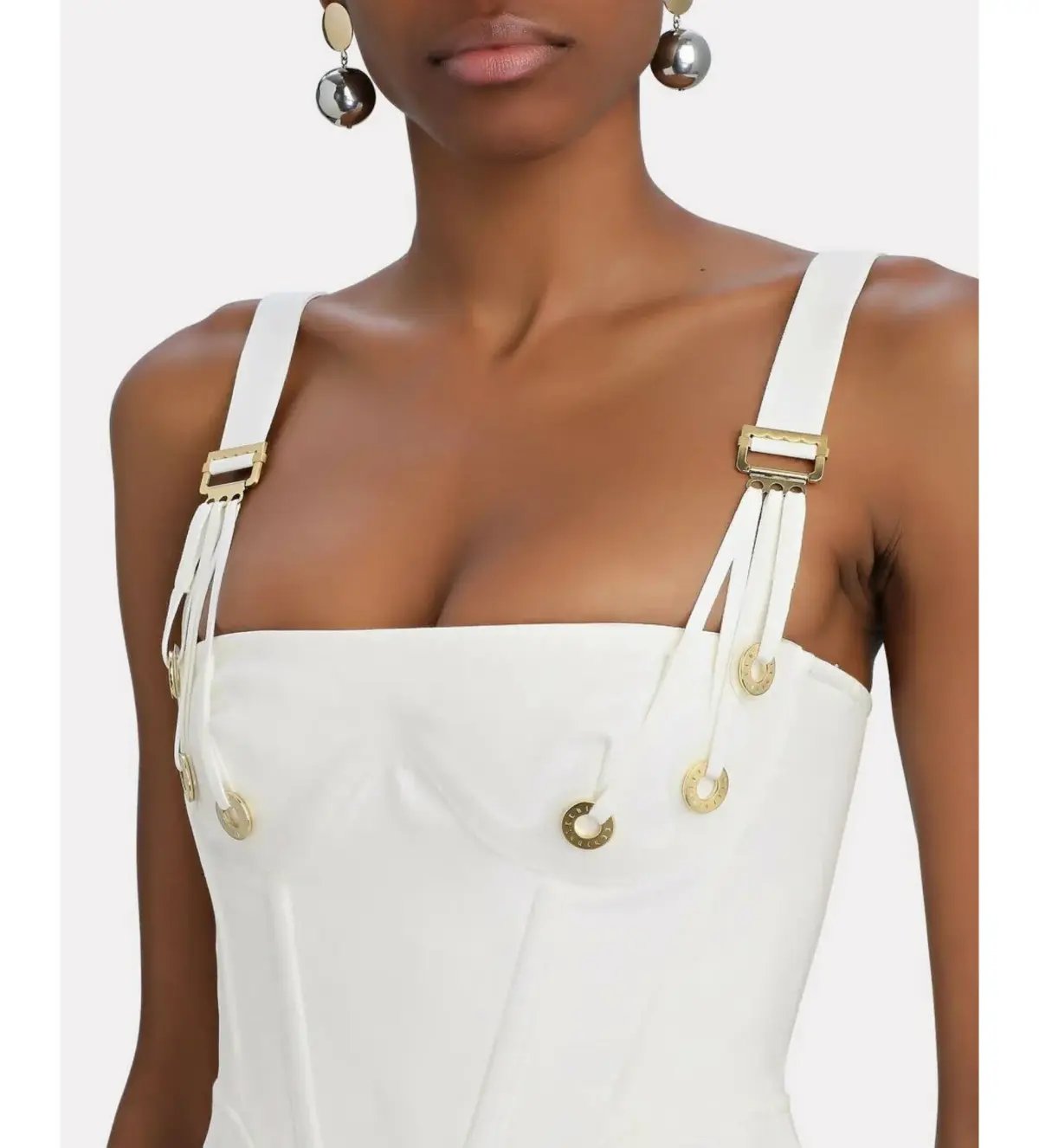 Dion Lee Fan Laced Mini Dress Ivory Size AU 4 photo 6