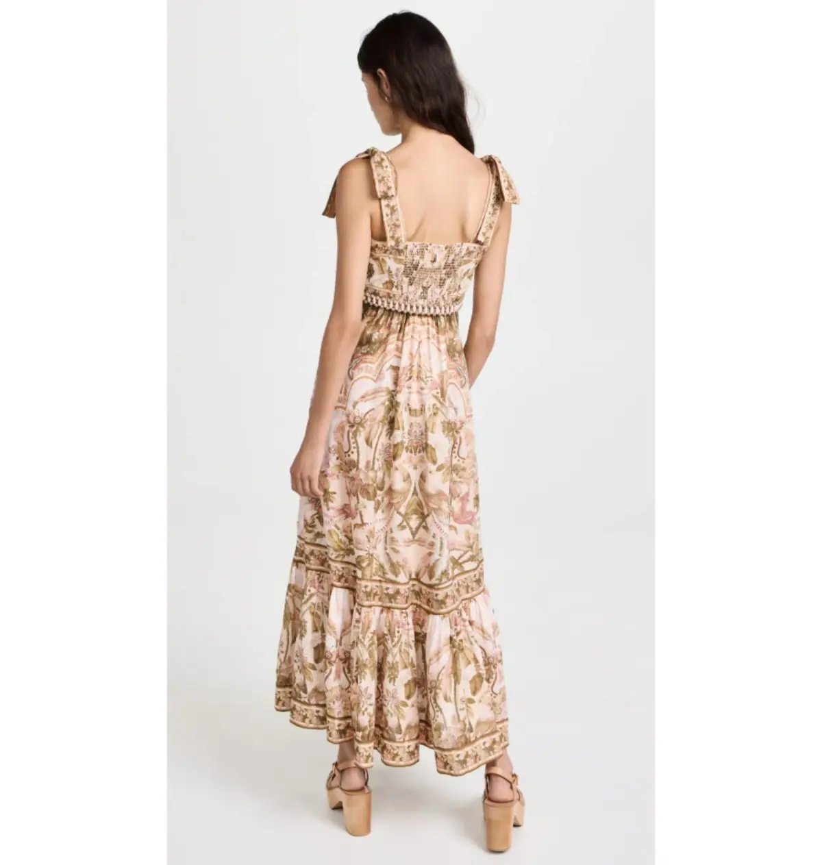 Zimmermann Lyre Picnic Dress in Khaki Palm Size 3 / AU 14 photo 3