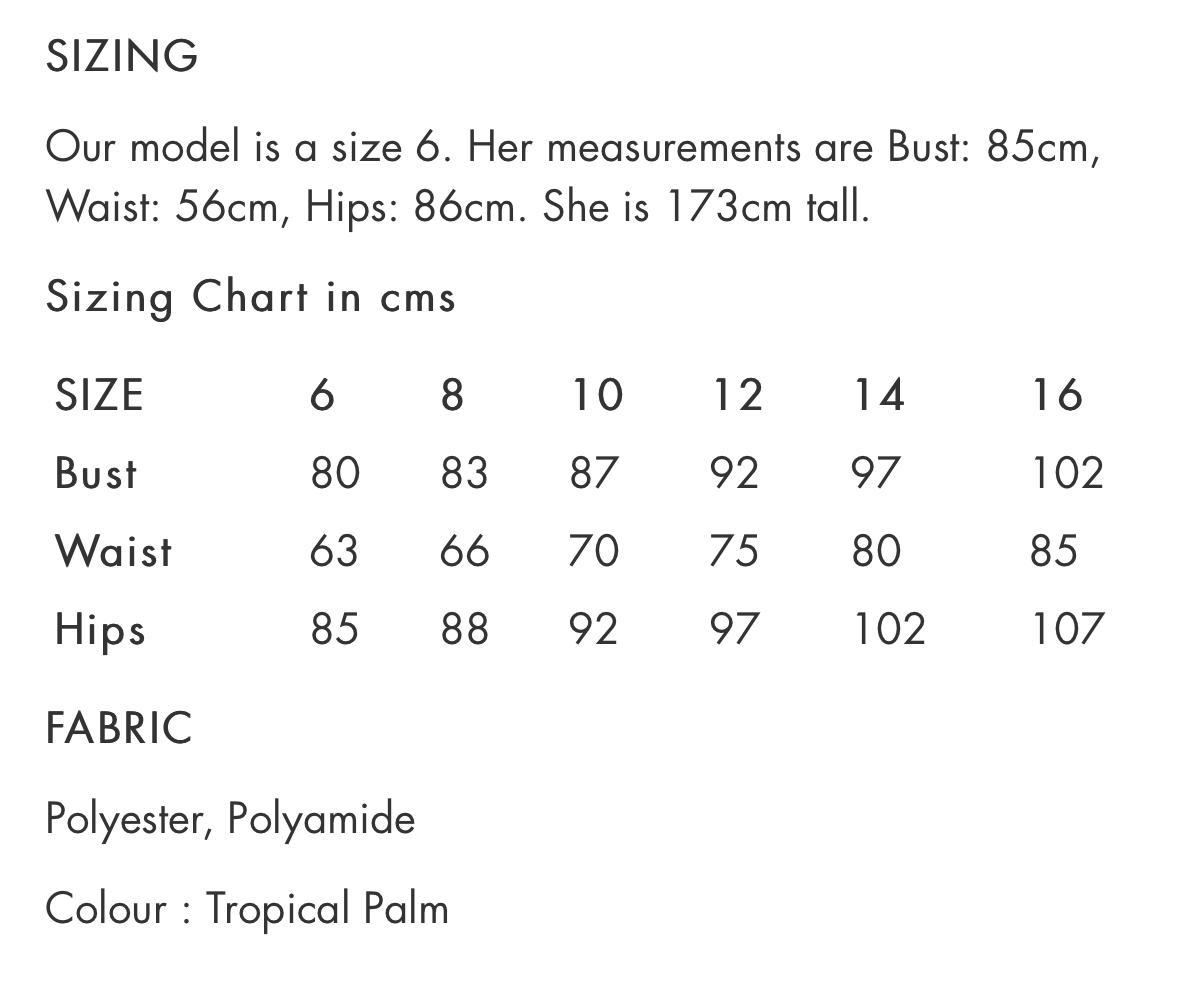 Elle Zeitoune Alannah Tropical Palm Dress Size 14 photo 6