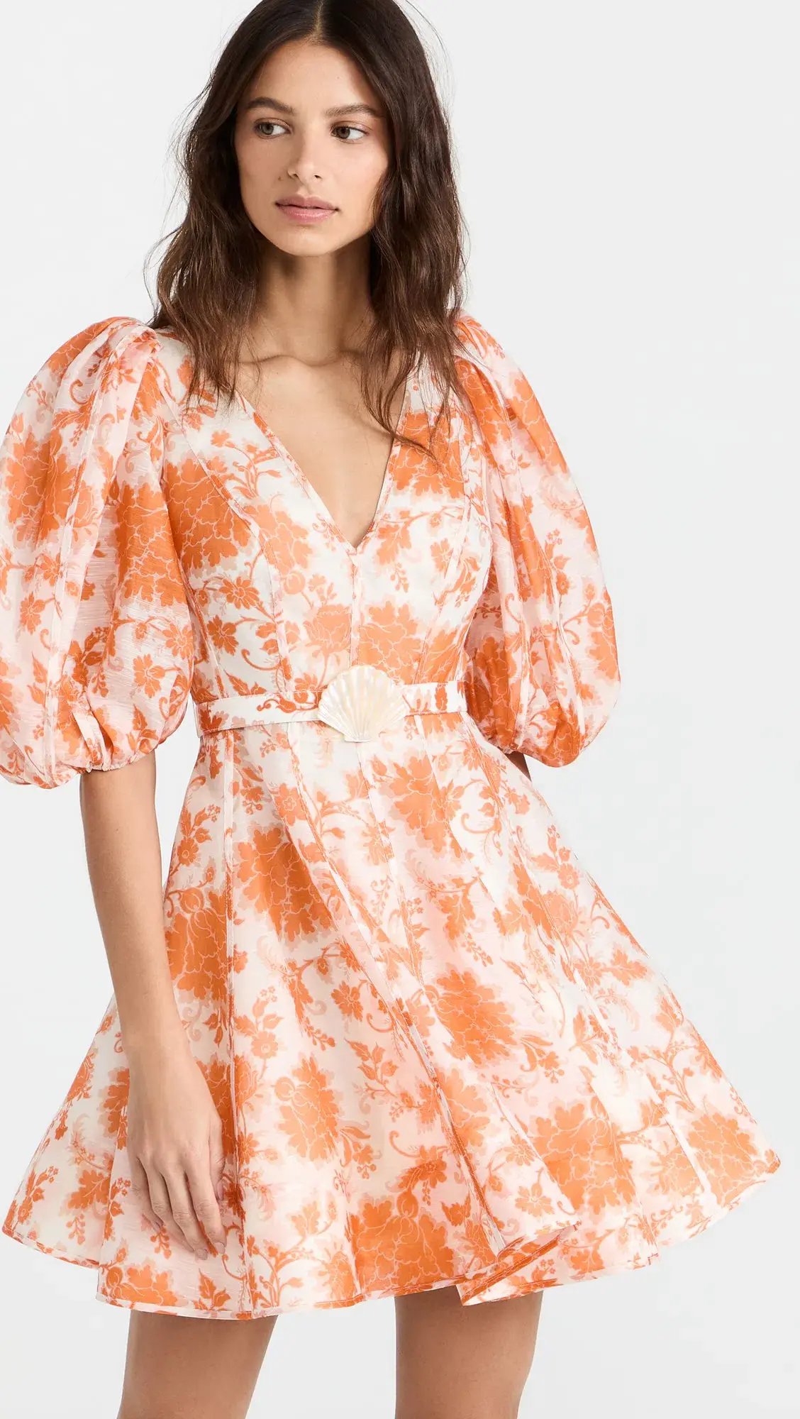 Zimmermann Postcard Puff Sleeve Mini Dress Floral Size 1 / Au 10 photo 2