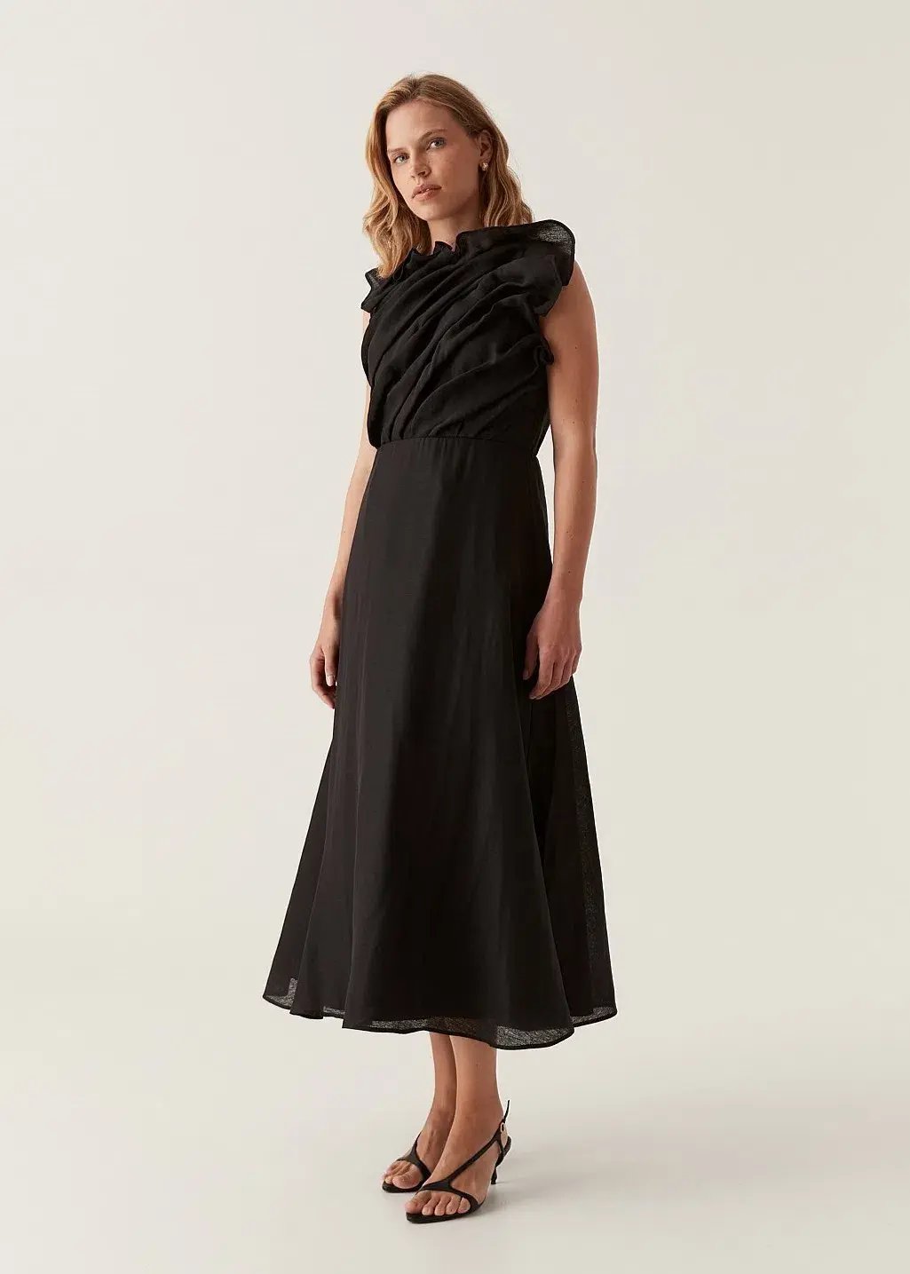 Aje Genesis Midi Dress Black Size AU 8 photo 2