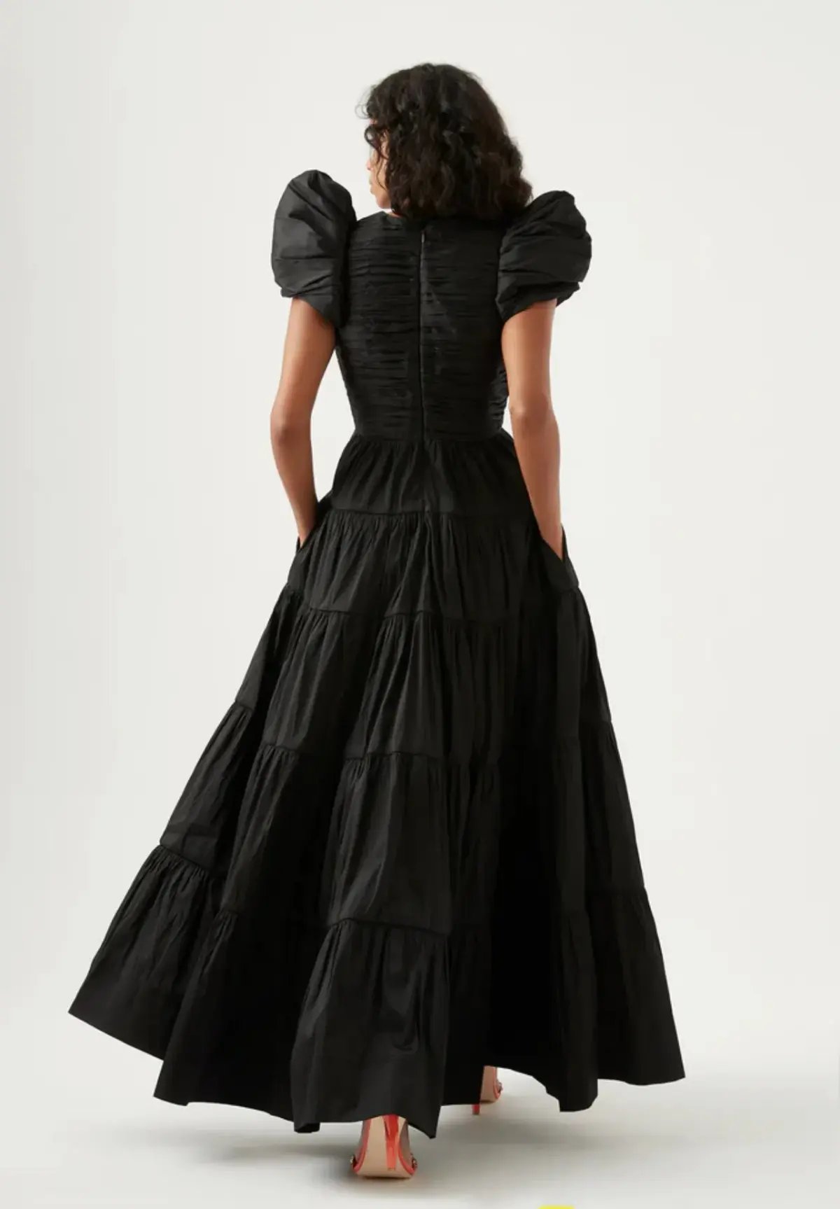 Aje Statuesque Tiered Gown Black Size 12 photo 4