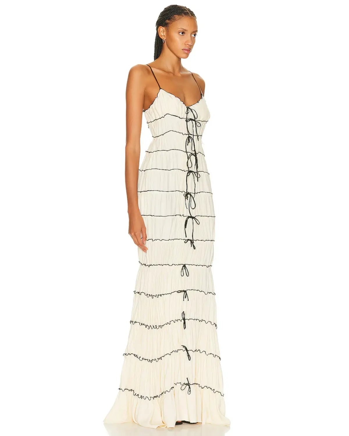 Mirror Palais Ribbon Gown in Cream Size AU 6 photo 2