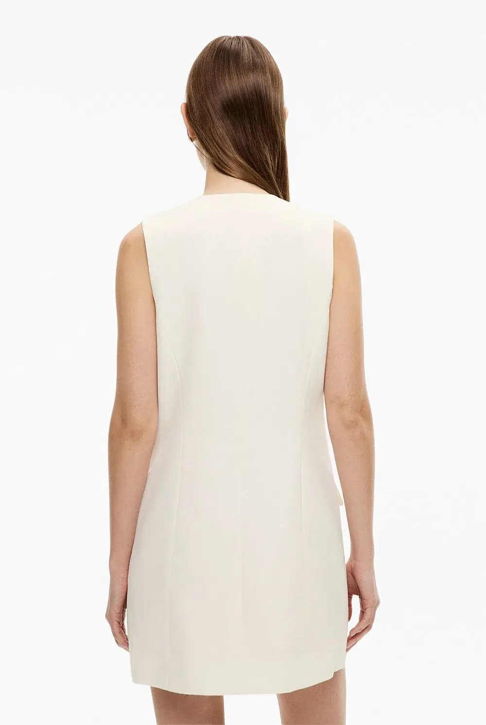 Witchery Button Detail Mini Dress Fresh White Size 6 photo 2