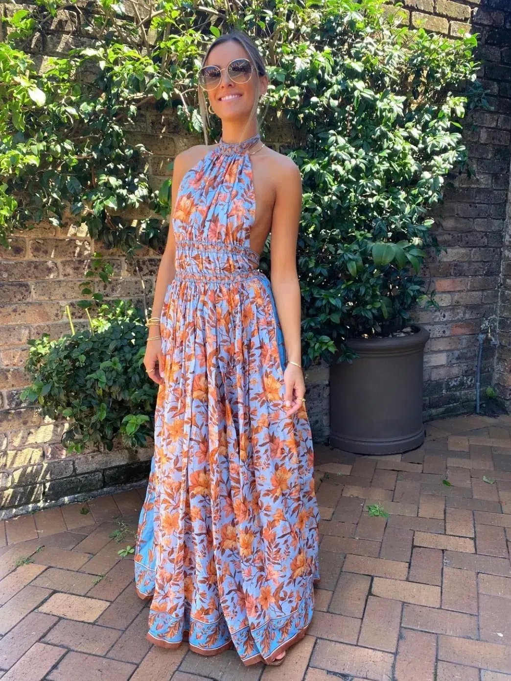 Kate Ford Azalea High Neck Gown Floral Size 10 photo 4
