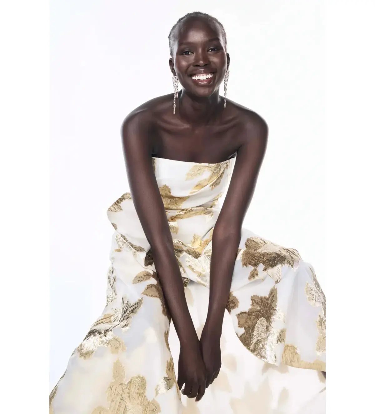 Manning Cartell Paved With Gold Gown White/Ivory Size 10 photo 2