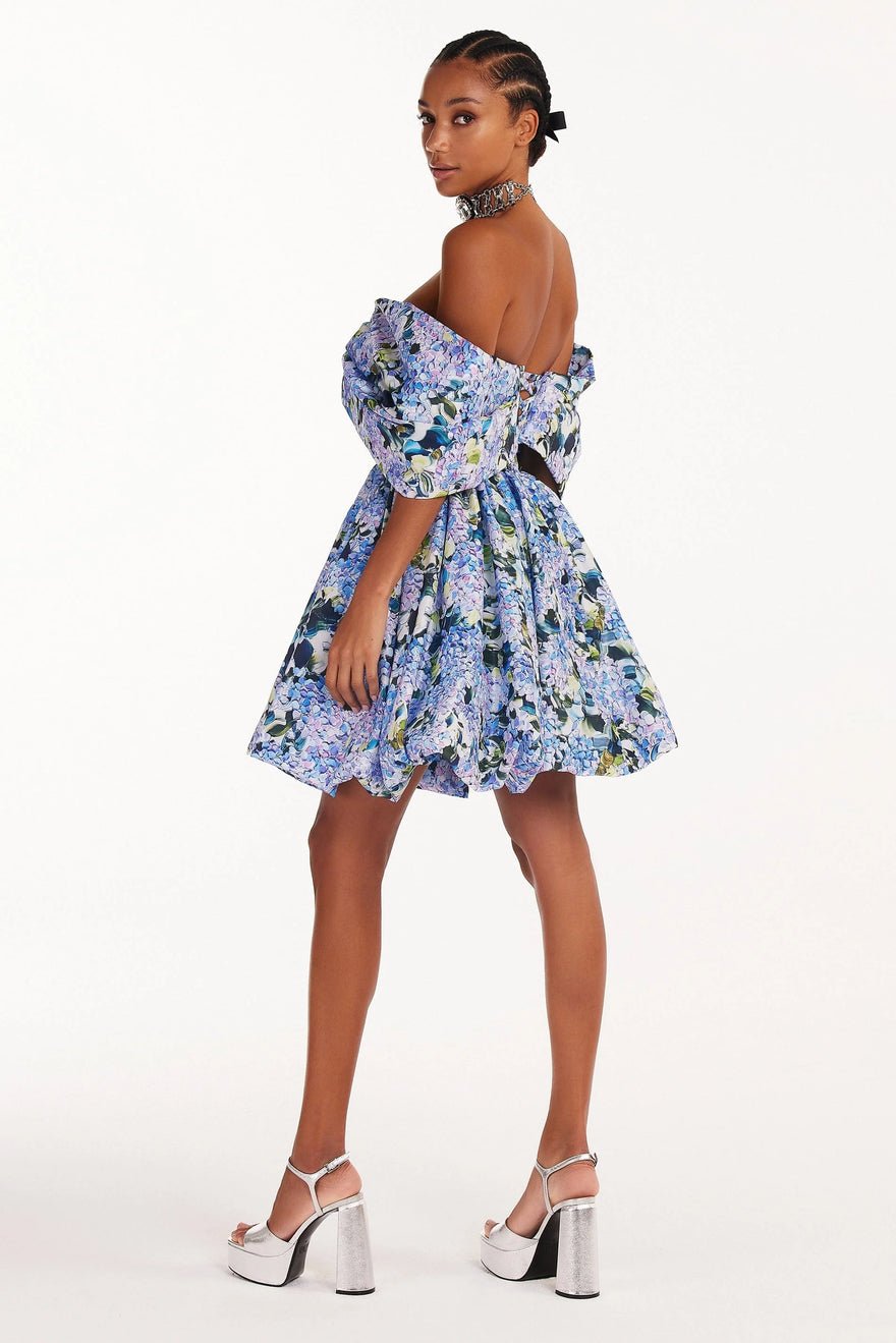 Milla Blue Hydrangea Bow Mini Dress photo 2