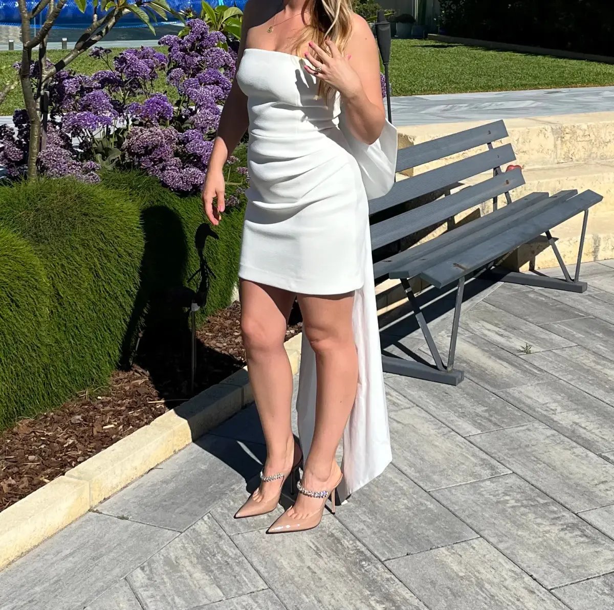Rebecca Vallance Daphne Mini Dress Ivory Size 10 photo 5