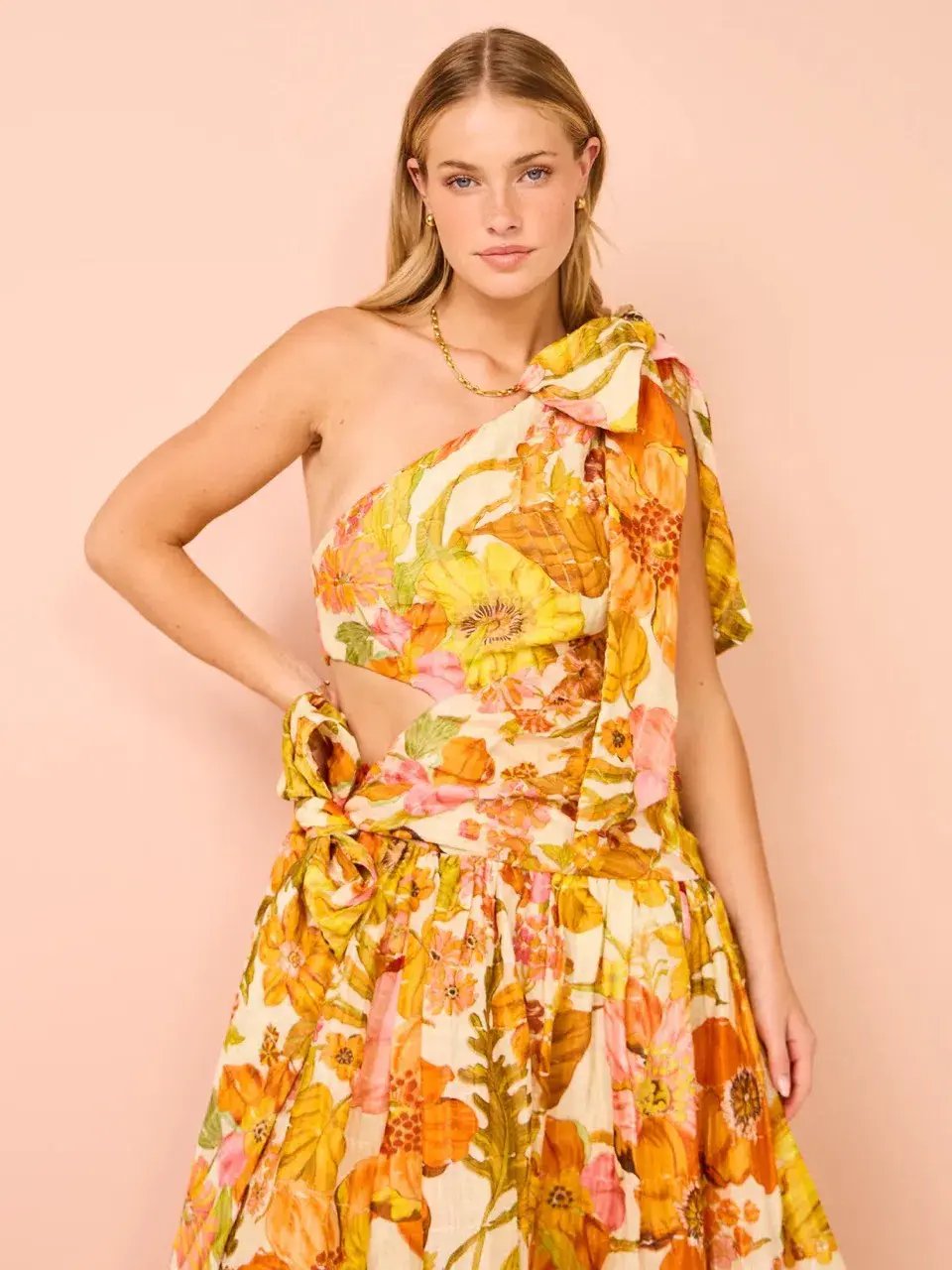 Alemais Silas One Shoulder Maxi Gown Multi Size 10 photo 7