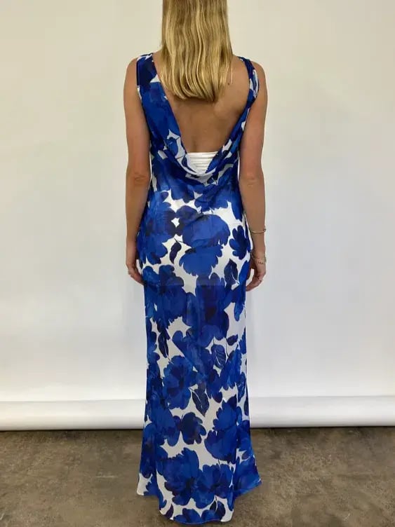 By Nicola Juno Maxi Dress in Blue Petal Size 8 photo 4