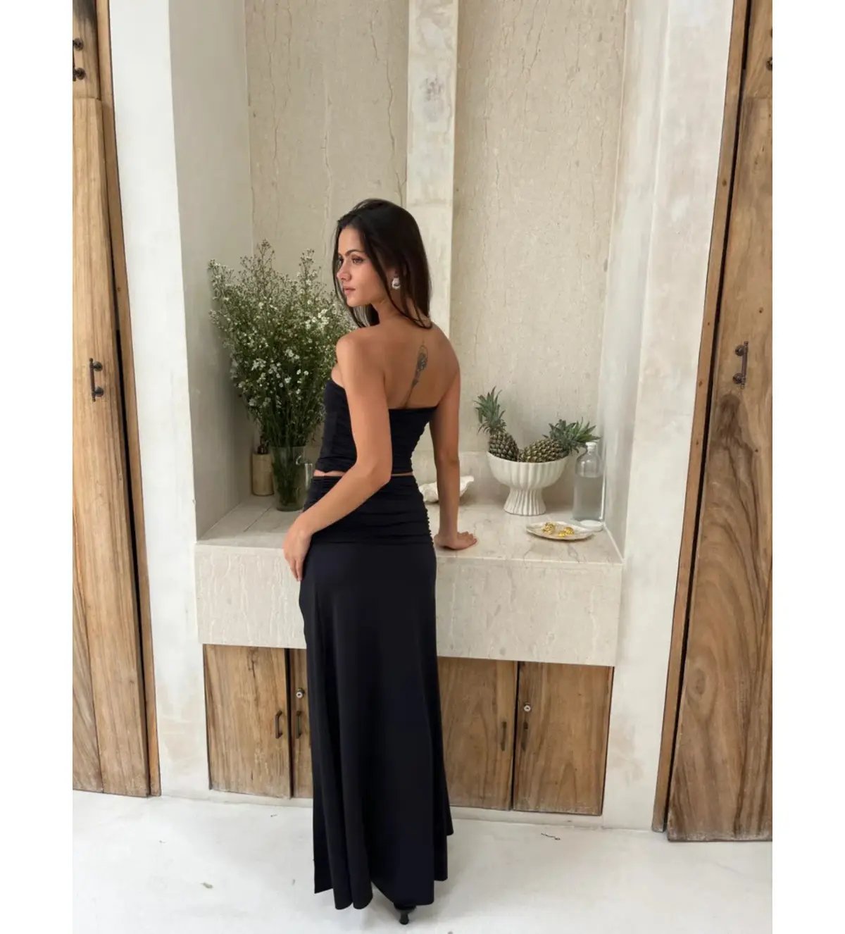 Mode Mila Remi Top and Maxi Skirt Set Black Size S / AU 8 photo 4