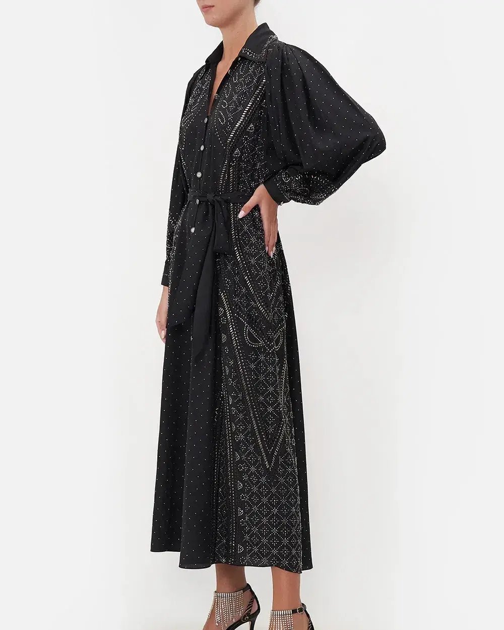 Camilla Curved Collar Shirt Midi Dress Luxe Espiritu  Size L / AU 14 photo 2