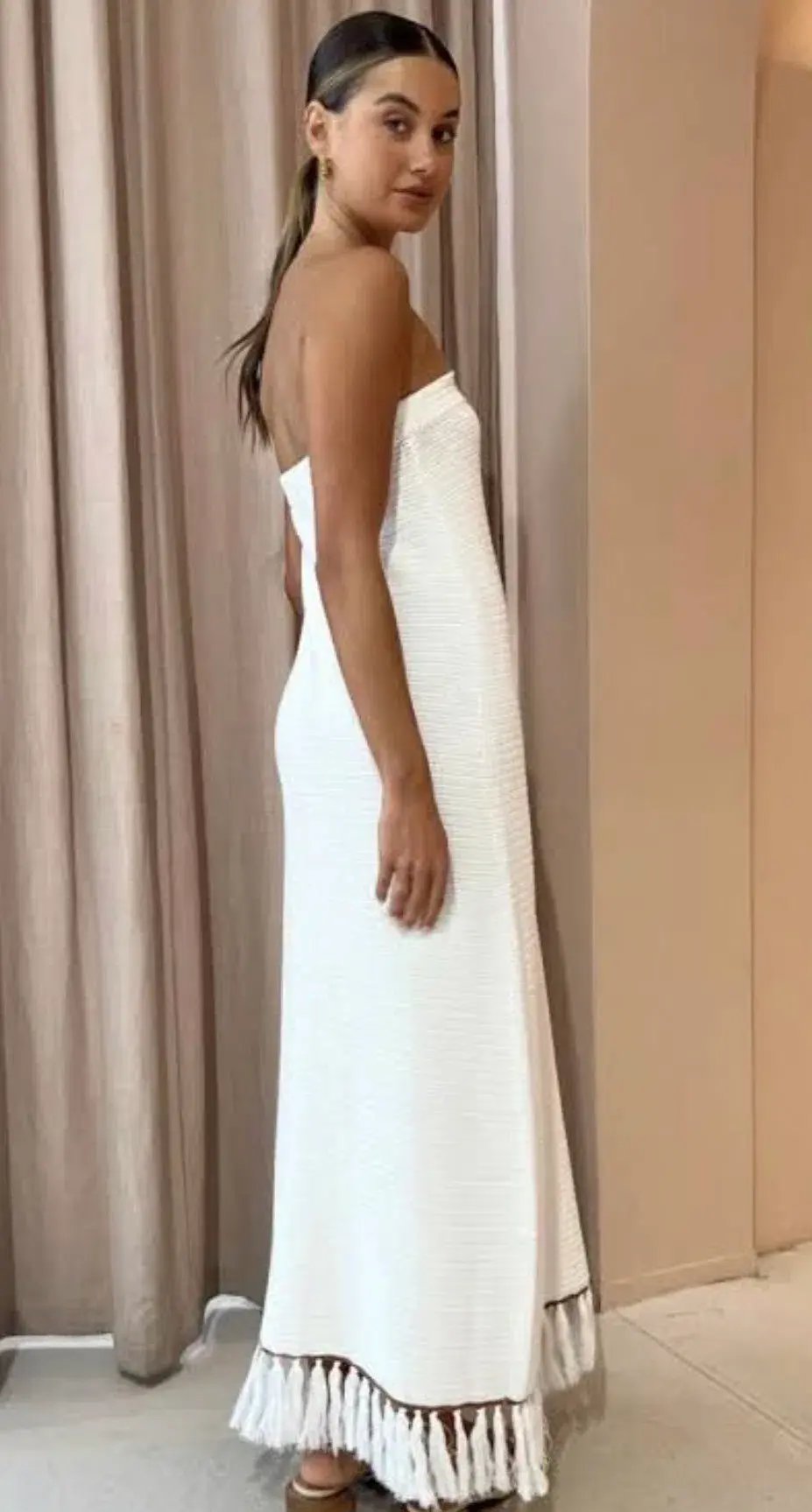 Viktoria and Woods Astrology Crochet Dress Ivory Size 2 / AU 10 photo 2