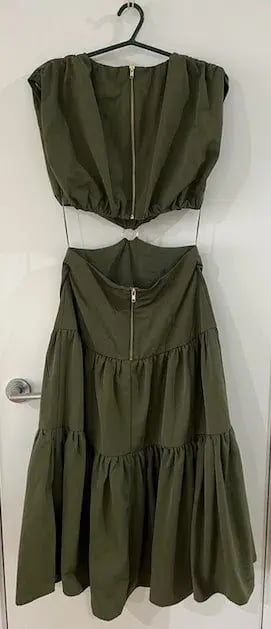 Mossman Streamline Maxi Dress Green Size 8 photo 4