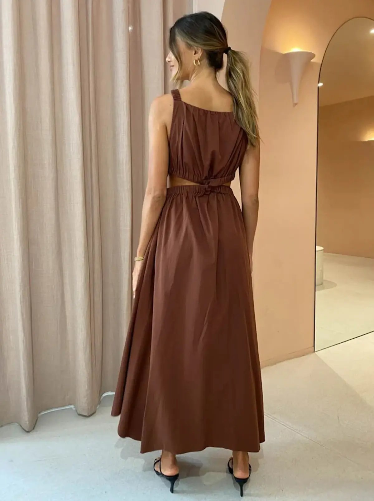 Camilla and Marc Coppola Maxi Dress Cinnamon Chocolate Size AU 12 photo 2