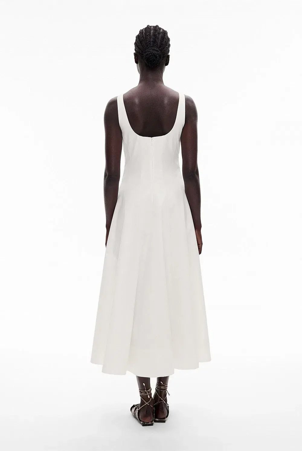 Witchery Seam Detail Midi Dress White Size M / AU 10 photo 2