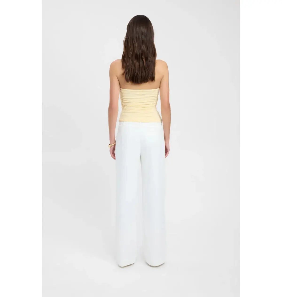 Kookai Tayla Trim Top Butter Yellow Size AU 6 photo 3