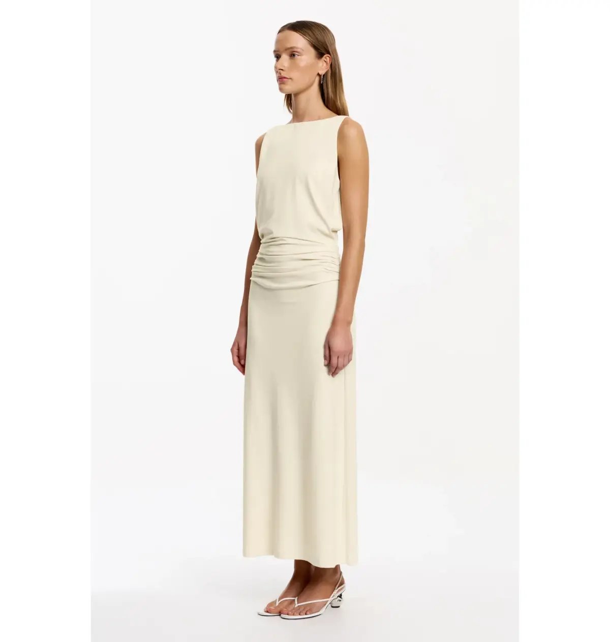 Significant Other Shelby Maxi Dress Beige Size 8 photo 2