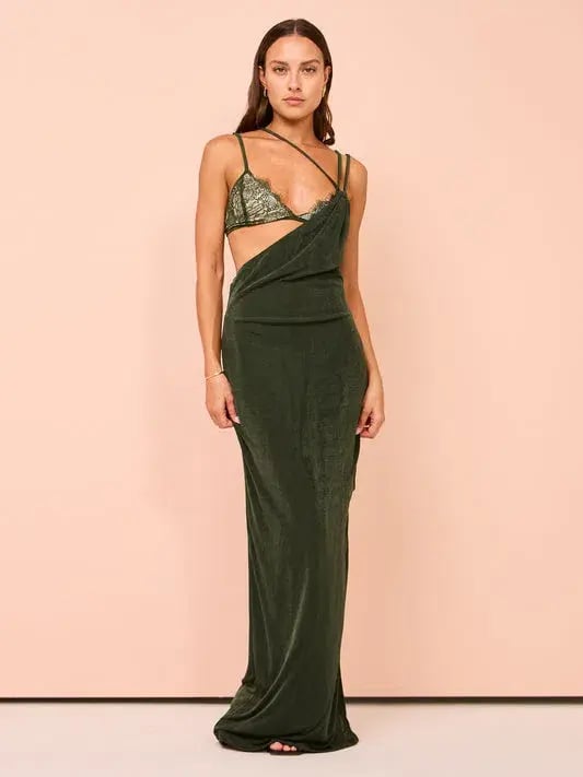 Tojha Alberta Dress in Pesto Size 8 photo 2
