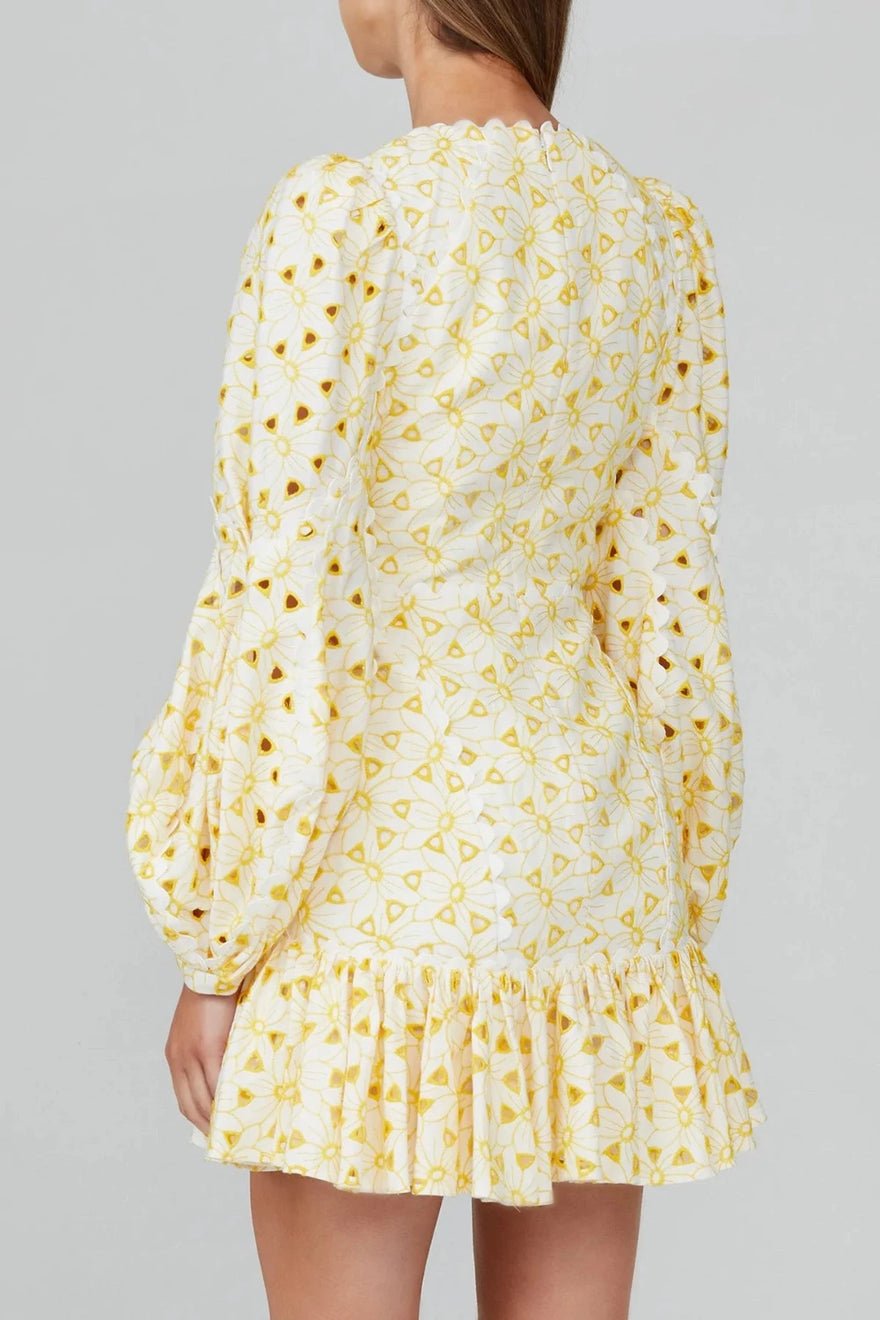 Acler Walker Floral Yellow Dress photo 3