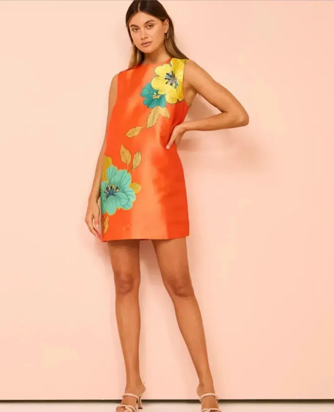 Alemais Piato Mini Dress in Marigold Floral Size 10 photo 2