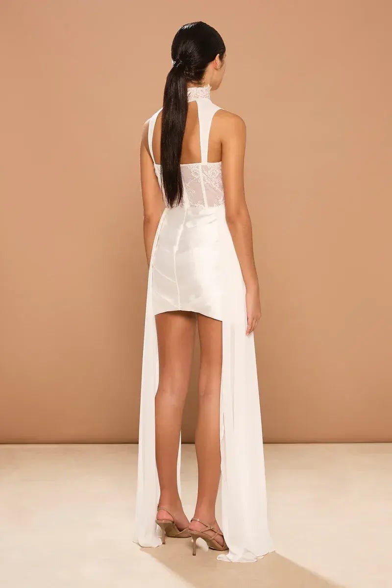 Sonya Moda Arabella Mini Dress White Size M/AU 10 photo 5