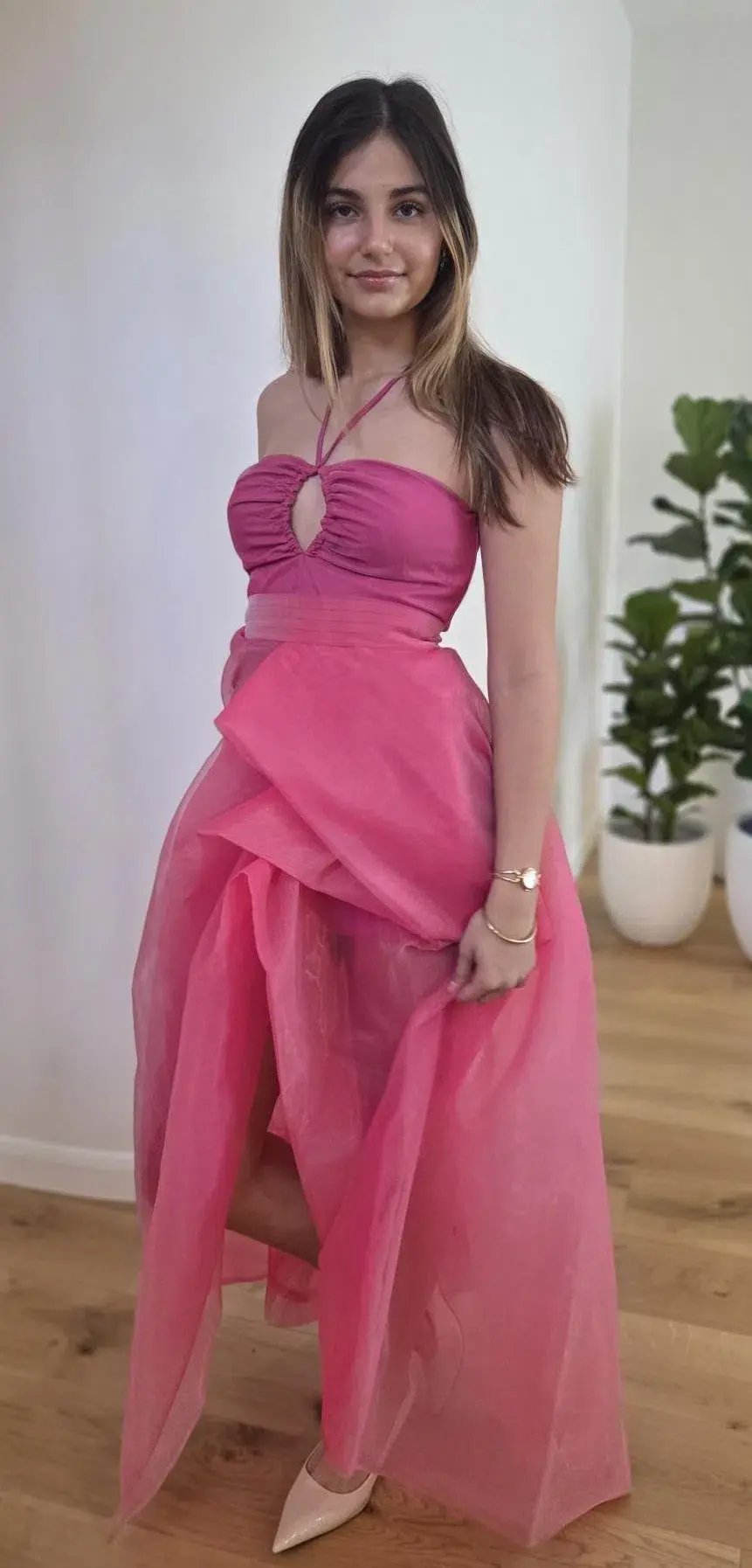 Elle Zietoune Laylani Maxi Dress Pink Size 8 photo 5