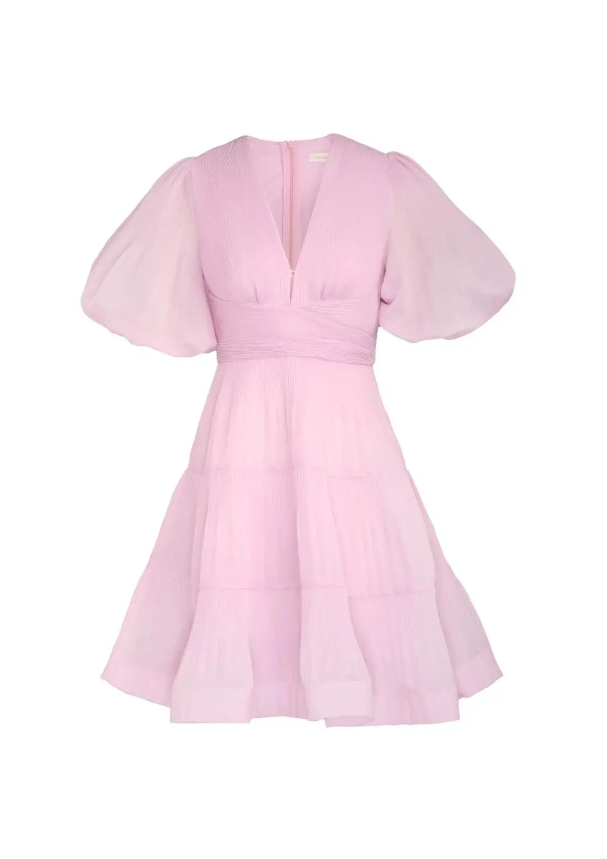 Zimmermann Pleated Mini Dress Pink Size 2 / AU 12 photo 4