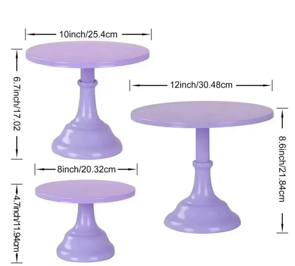 Event Hire - cake/ dessert stands 3pcs all colours available photo 5
