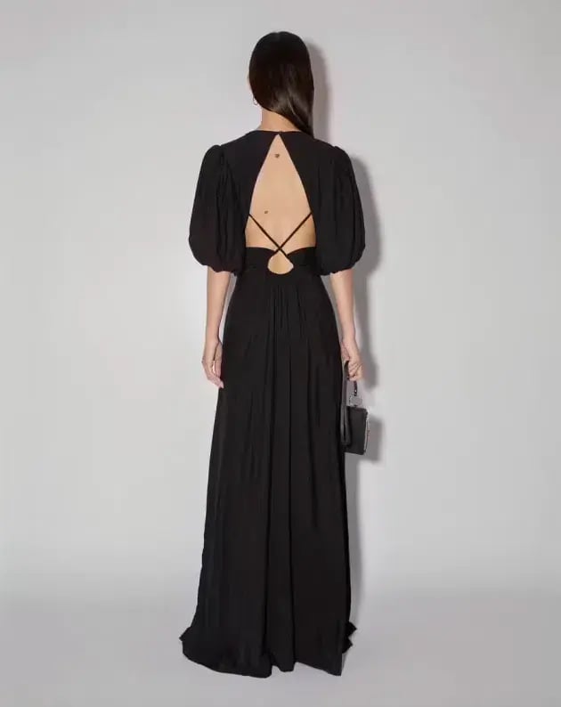 Magali Pascal The Pallida Maxi Dress Black Size 12 photo 3