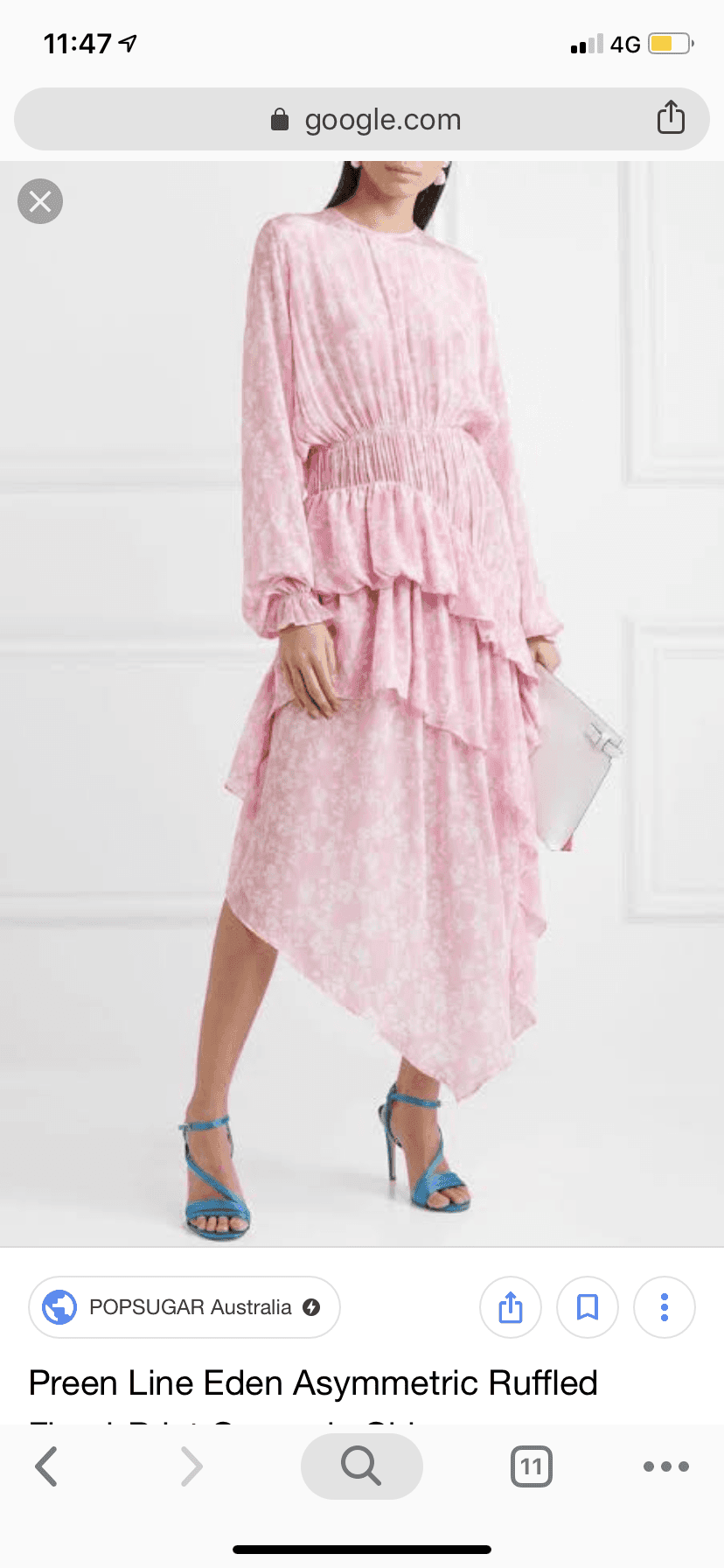 PREEN LINE Eden Asymmetric Pink Ruffle Dress Size 10 photo 4